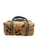 Lazy J Gold Quilted Weekender Duffle Bag