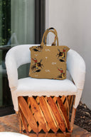 Lazy J Gold Quilted Handbag