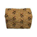 Lazy J Gold Quilted Makeup Bag