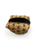 Lazy J Gold Quilted Makeup Bag
