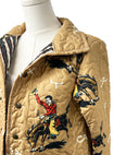 Lazy J Gold Quilted Snap Jacket