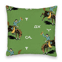 Lazy J Green Quilted 20" Pillow