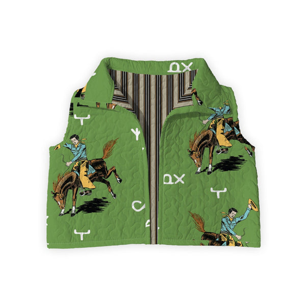 Lazy J Green Quilted Cate Vest