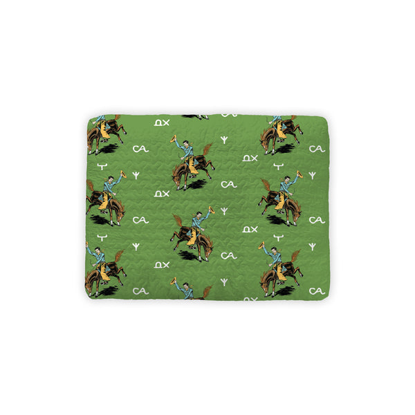 Lazy J Green Quilted Pet Bed