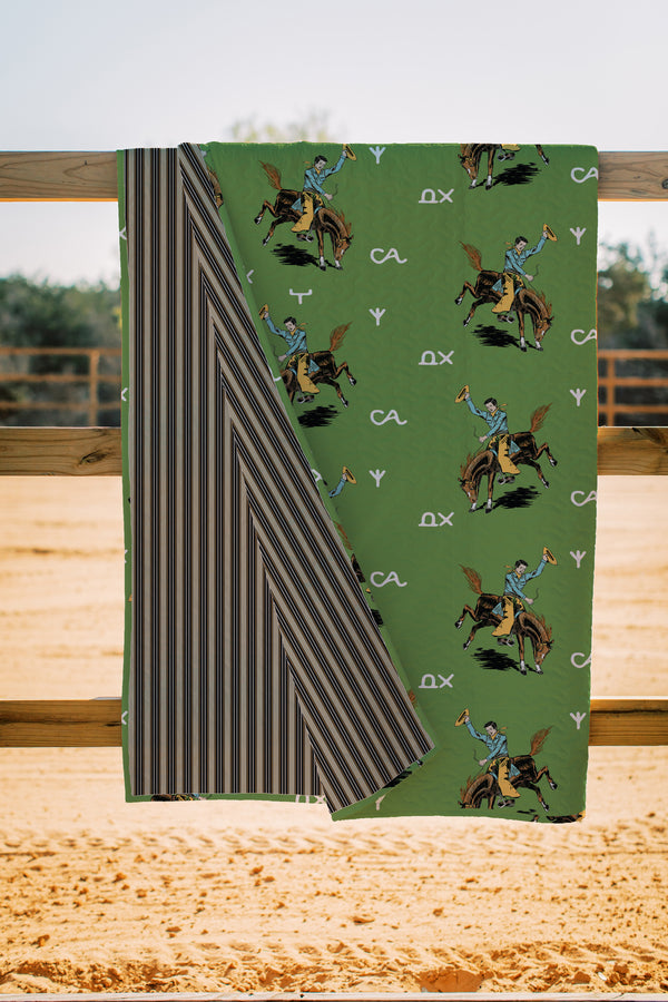 Lazy J Green Quilt