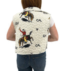 Lazy J Linen Quilted Cate Vest