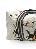 Lazy J Linen Quilted Weekender Duffle Bag