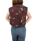Lazy J Maroon Quilted Cate Vest