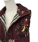 Lazy J Maroon Quilted Cate Vest