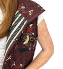 Lazy J Maroon Quilted Cate Vest