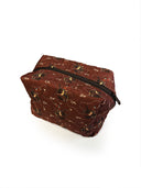 Lazy J Maroon Quilted Makeup Bag