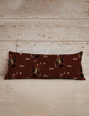 Lazy J Maroon Quilted Oblong 14" x33" Pillow