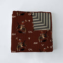 Lazy J Maroon Baby Blanket