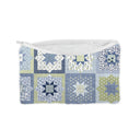 "Left Hand" Blue Quilted Makeup Bag