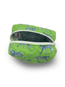 Leilani Leopard Green Quilted Makeup Bag