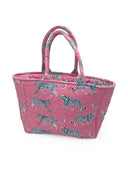 Leilani Leopard Fuchsia Quilted Handbag