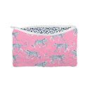 Leilani Leopard Fuchsia Quilted Makeup Bag