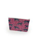 Leilani Leopard Fuchsia Quilted Makeup Bag