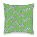 Leilani Leopard Green Quilted 20" Pillow