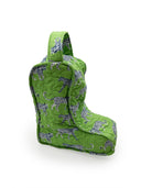 Leilani Leopard Green Quilted Boot Bag