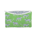 Leilani Leopard Green Quilted Makeup Bag