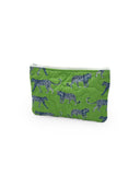 Leilani Leopard Green Quilted Makeup Bag