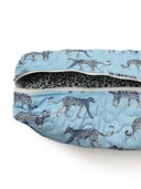 Leilani Leopard Maya Blue Quilted Hot Tools Bag