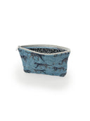 Leilani Leopard Maya Blue Quilted Makeup Bag