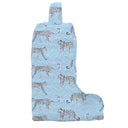 Leilani Leopard Maya Blue Quilted Boot Bag