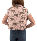 Leilani Leopard Rose Quilted Cate Vest