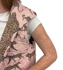 Leilani Leopard Rose Quilted Cate Vest