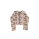 Leilani Leopard Rose Cropped Quilted Jacket