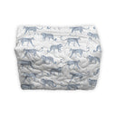 Leilani Leopard White Quilted Makeup Bag