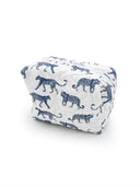 Leilani Leopard White Quilted Makeup Bag