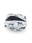 Leilani Leopard White Quilted Makeup Bag