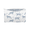 Leilani Leopard White Quilted Makeup Bag