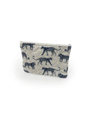 Leilani Leopard White Quilted Makeup Bag