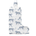 Leilani Leopard White Quilted Boot Bag