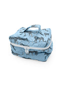 Leilani Leopard Maya Blue Quilted Travel Case