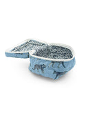 Leilani Leopard Maya Blue Quilted Travel Case