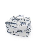 Cosmetic bag with animal pattern on a white background