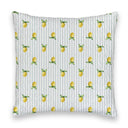 Lemon Sorbet Blue Quilted 20" Pillow