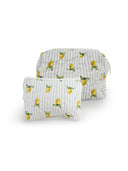 Lemon Sorbet Blue Makeup Bag