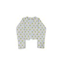 Lemon Sorbet Blue Cropped Quilted Jacket