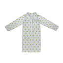 Lemon Sorbet Blue Quilted Duster