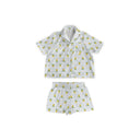 Lemon Sorbet Blue Shorty Pajama Set