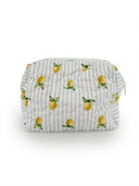 Lemon Sorbet Blue Makeup Bag