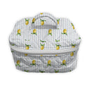 Lemon Sorbet Blue Quilted Travel Case