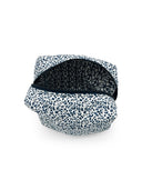 Leopard Print Navy Quilted Makeup Bag