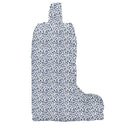 Leopard Print Navy Quilted Boot Bag